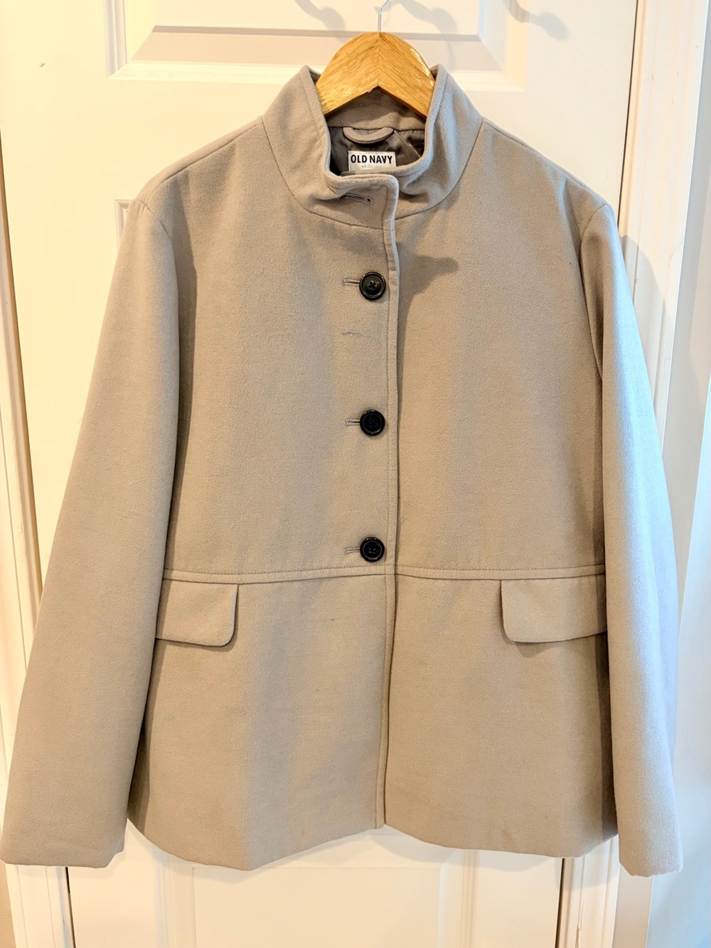 Old Navy Women's Funnel Neck Pea Coat in Gray
